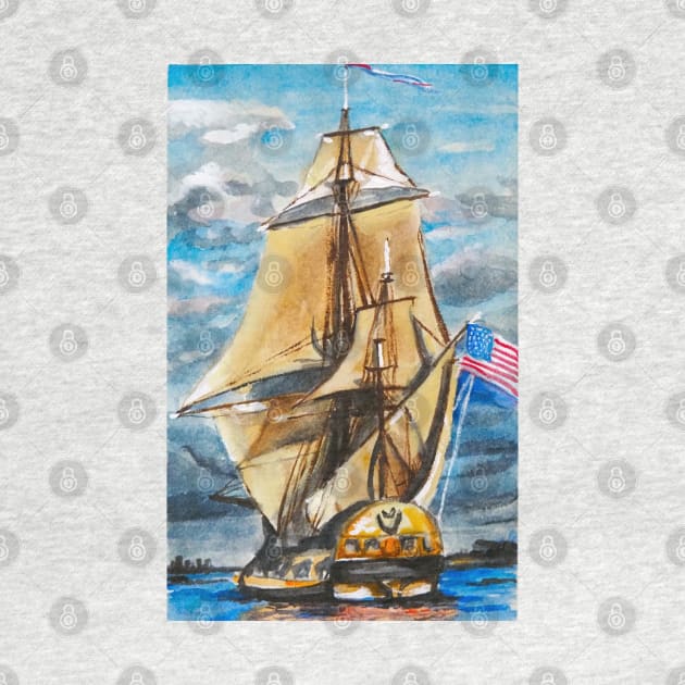 Sailing Ship by WatercolorArteest